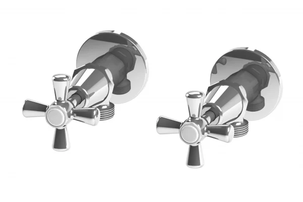 PAIR LATILLA W/MACHINE TAPS CHROME #23045