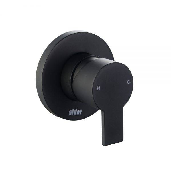 ALDER SAMM SHOWER MIXER ROUND BLACK #31752