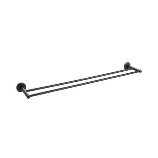 ALDER WISH DOUBLE TOWEL RAIL BLK 750MM #40700