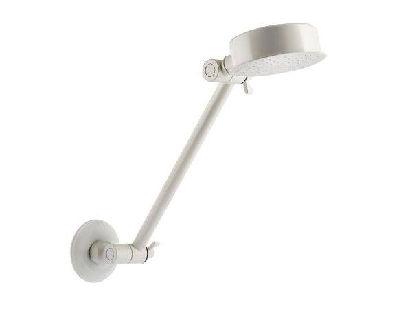 Brasshards All Directional Shower Arm & Rose White 3001S