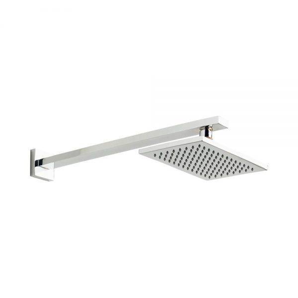 Alder Rectangle Rain Shower & Wall Arm Chrome 98030