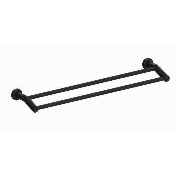 MENO DOUBLE TOWEL RAIL 600MM BLACK 35007B