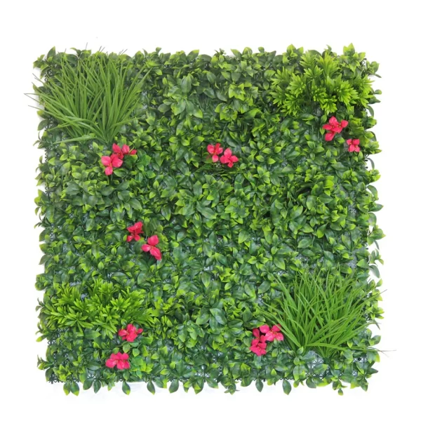 100x100cm Artificial Hedge Tile Flower Rush