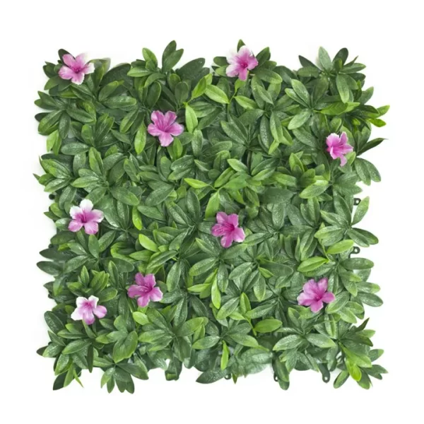 50x50cm Artificial Hedge Tile Pink Petal