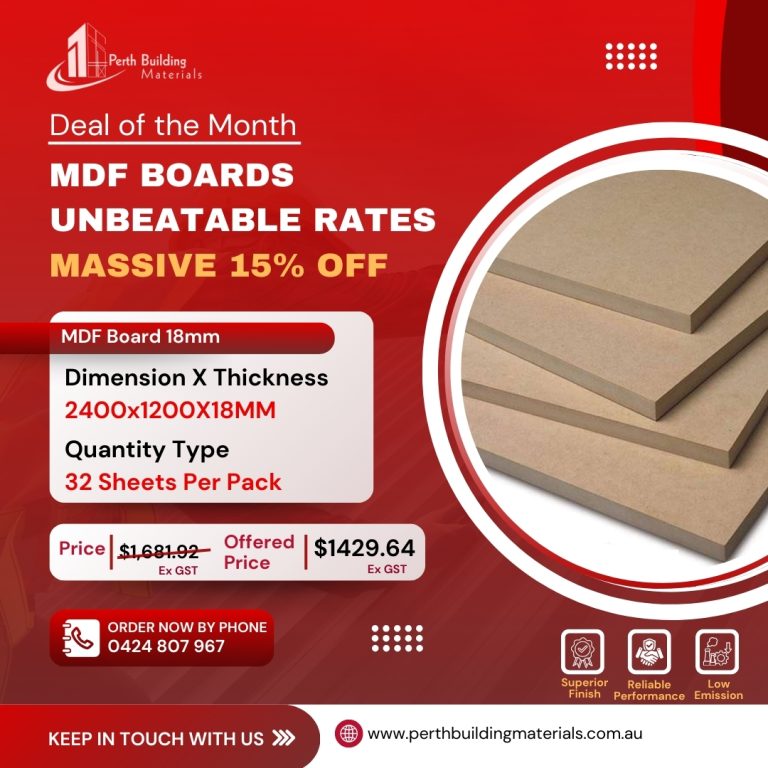 MDF Perth Building Materials Deal Of the month