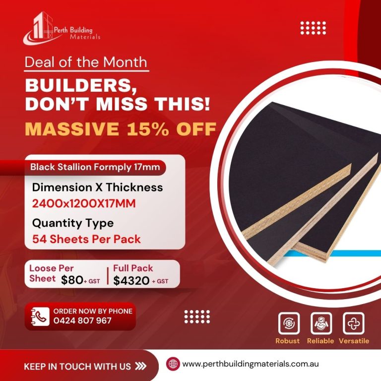 Perth Building Materials Deal Of the month Revised offer