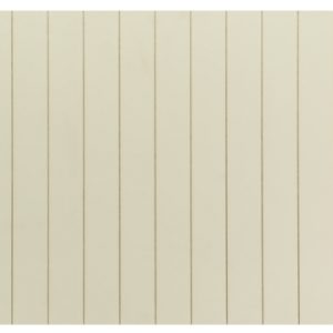 Beige vertical wooden planks forming a wall with narrow gaps and subtle shadows on each strip, right edge showing a light green border