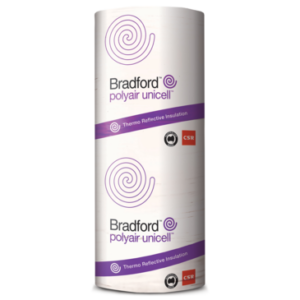 Bradford Polyair Unicell Orange Silver Foil 25m x 1500mm x 4mm