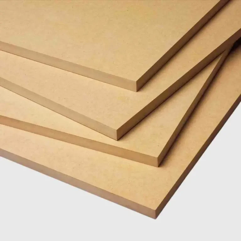 Stack of plywood sheets in varying thicknesses viewed from an angled perspective, showing layered edges.