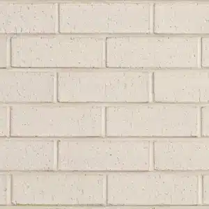 White-painted brick wall with evenly spaced horizontal mortar joints and subtle texture.