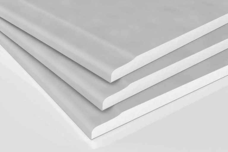 Close-up of layered white foam boards forming a stepped corner in grayscale