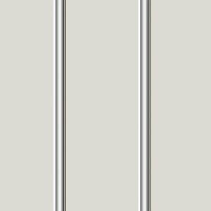 Two parallel vertical metal bars against a light beige background.