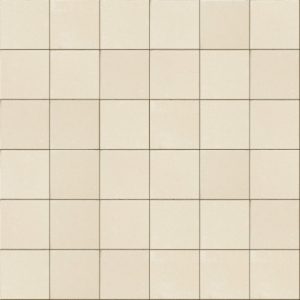 Beige square ceramic tiles arranged in a uniform grid with light grout lines.