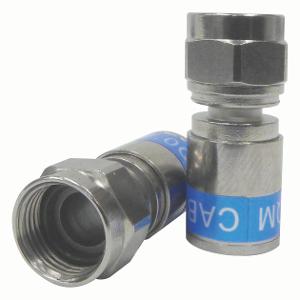 Matchmaster 08MM-QM06S Coaxial Connector, RG6 Connector Compression Quick Mount Short (100 Pack), Frequency range 0.3 - 3000 MHz