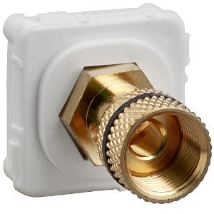 Clipsal 30BCBM-WE Standard Series Banana Plug Mech, Black Banana Audio Connector, Suit Standard, 2000 & C2000 Plates, White Electric