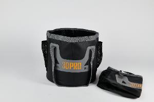 3D Pro FLDBKT-20L Pro Folding Bucket 20L, folds flat, Waterproof PVC, Removable base insert, 2x mesh side pockets