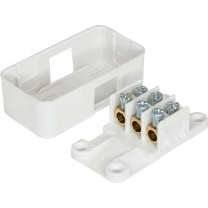 HPM 413LA Junction Box, Rectangular, Miniature, Telecom,  3 x 2 Screw, Fixed Terminals, 37mm x 68mm x 22mm, White