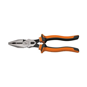 Klein A-12098-EINS Electricians Combination Pliers, Linesman, Professional Electrical, With Cutter and Crimper, 1000V Insulated Handles, 200mm (8")