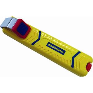 Wattmaster 10270 Cable Stripper Swivel Blade, 8-28mm Capacity, Adjustable Cutting Depth,Yellow handle,122mm overall Length