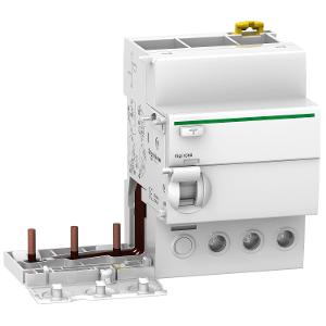 Schneider A9V54363 Acti9 Vigi iC60 RCBO Add-On Block, Earth Leakage, 3 Pole, 415V, 63A, 300mA, Type A