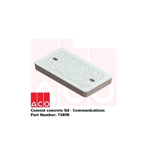 ACO 75898 Cement Concrete Type 3 Pit Lid, Class A, Communications Legend