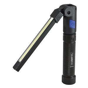 Ampere LED Pocket Light, Folding, 800 Lumens, IP54, Rechargeable, 3 Light Options, Magnet Base, 180° Rotatable Head, Type C USB Charging, Black/Blue