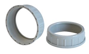 Ampere AMPVF63 Female Conduit Bush, 63mm, PVC, Internal Thread, Box of 5, Durable Cable Protection, Grey