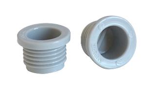 Ampere 100480 Conduit Stop, PVC, 16mm External Thread, Box of 50, Durable Rigid Fitting, Prevents Ingress, Grey