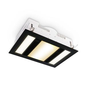 Atom Lighting 14837 Stmoritz/B 1000W Infrared High Velocity Bathroom Heater And Exhaust W/ Led Panels - Black - Tri-Cct