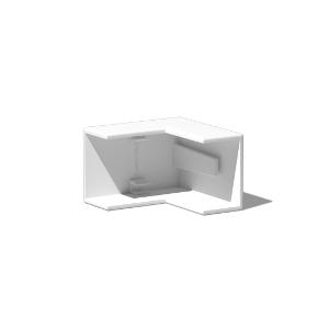 APP CD2516AEWH Duct External Elbow, 90 degree  Angle, 25x16mm, PVC, Mini Trunking Accessory, 4m Length, White Finish