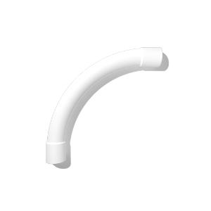 APP HSB100WH Sweep Bend 45 degree  600mm Radius, PVC Conduit Fitting, 100mm x 735mm, Green Star Certified, White