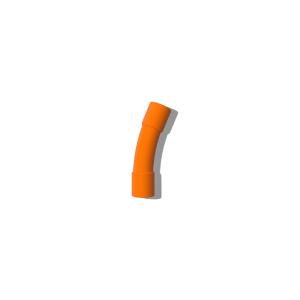 APP QSB100OR Sweep Bend, 22.5 degree  Angle, 1.2m Radius, Heavy Duty PVC, 100mm x 735mm, IP66, Compliance AS2053, Orange