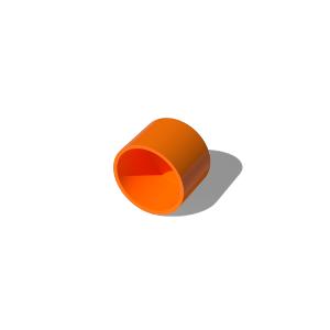 APP RCC50OR End Cap, PVC, 50mm, Heavy Duty, Conduit Termination, 41mm Width, 57mm Height, Box of 10, Orange