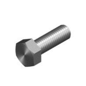 Burndy Hex Head Bolt M8X20MM, Metal Screw, Hex Head, Zinc Plated Finish, Metric UOM, 20mm Length