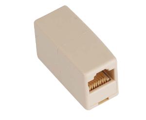 Cabac 40C88FF11 Coupler RJ45 F-F, Female to Female Adaptor, 8P8C, Beige