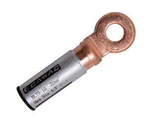 Cabac BL70-10 Bi-Metal Aluminium/Copper Cable Lug, Crimp Type, Aluminium Cable to Copper Stud, 70mm Cable, 10mm Stud, 99.6% Aluminium & 99.9% Copper