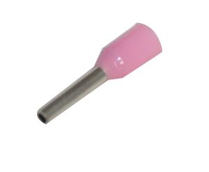 Cabac BLP034 Insulated Bootlace Pin, Terminal, 0.34mm Cable, Pink, Pack of 100