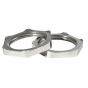 Cabac LNM25EMC EMC Locknut, 25mm, Brass, Nickel Plated, Vibration Resistant, For GU25EMC  and  GU25EMC/L Terminals, 1 Pack