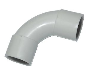 Cabac SE25-P Conduit Solid Elbow, 25mm, 90 Degree, PVC, Grey