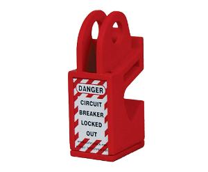 Cabac ULO-1-ES-UBL Circuit Breaker Lockout Medium Red, Universal circuit breaker lockout device used to lockout medium or industrial sized circuit breakers, Features a Danger label
