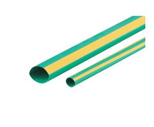 Cabac XLP20YG, Heatshrink Thin Wall Unlined Polyolefin 19.1mm - 9.5mm Green/Yellow 50Metre Roll XLP Series