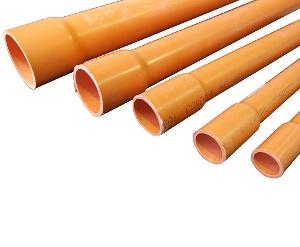 CDT9100CL6 Light Duty Class6 Rigid Conduit, L/D, Underground, PVC, 1000mm, 6 Mtr Length, Orange