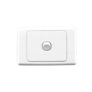 Clipsal 2031HA-WE  2000 Series Switch, Single Pole, Flush, 1 Gang,  Horizontal, 250V 10A, 1 or 2 Way, White Electric
