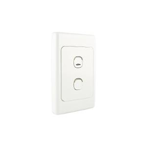 Clipsal 2031VH-BK 2000 Series Grid Plate & Surround, Switch Plate, Less Mech, Flush, Vertical/Horizontal, 1 Gang, Black