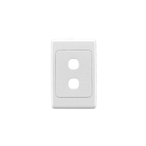 Clipsal 2032VH-BK 2000 Series Grid Plate & Surround, Switch Plate, Less Mechs, Flush, Vertical/Horizontal, 2 Gang, Black