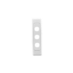 Clipsal 2033-WE 2000 Series Grid Plate & Surround, Switch Plate, Less Mechs, Flush, Architrave, Vertical/Horizontal, 3 Gang, White Electric