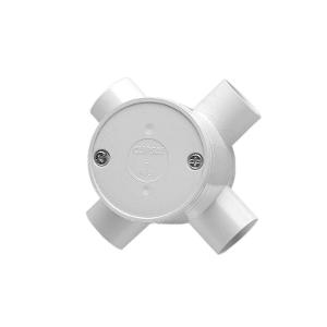 Clipsal 240/20/4D-GY Deep Conduit Junction Box, Round, 20mm 4Way, PVC, Grey