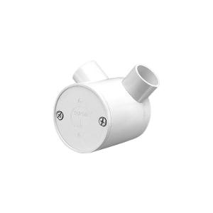 Clipsal 240/25/2AD-GY - Cable Management, Junction Box, Standard Deep, 25mm I.D, 2 Way Angle Entry