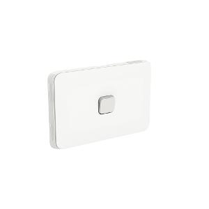Clipsal 3041HA-VW  Iconic Series Switch, Single Pole, Flush, 1 Gang,  Horizontal, 250V 10AX, 1 or 2 Way, Vivid White
