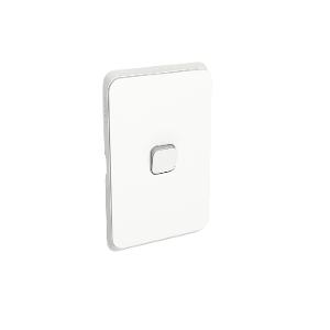 Clipsal 3041VH-XW Iconic Series Grid Plate & Skin, Switch Plate, 1 Gang, Less Mech, Flush, Vertical/Horizontal, Extreme White, Extra White